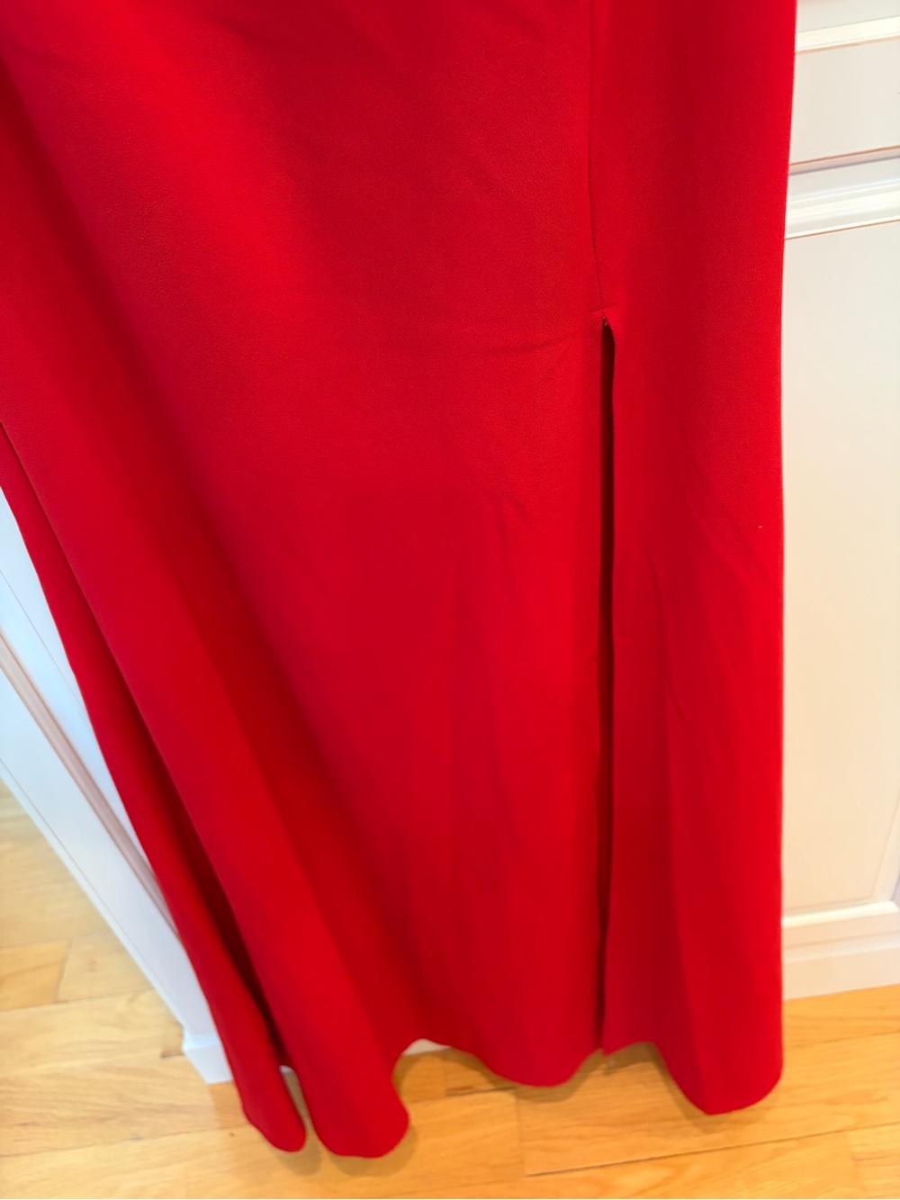 Lulus One-Shoulder Red Ruffle Gown - Picture 5 of 9